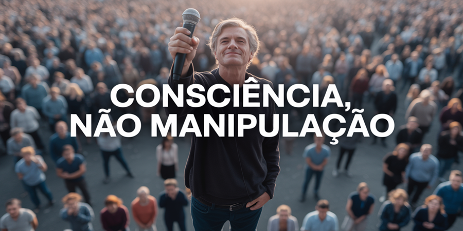 A voz que escolhe informar para libertar, não para dominar./ Ideia